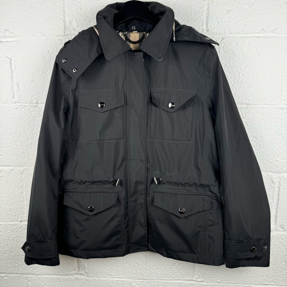 Burberry London Black Hooded Field Jacket – Women’s XL (Unisex Fit)